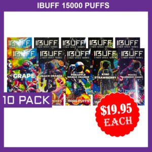 IBUFF SHISHA 15000 PUFFS – 10 PACK