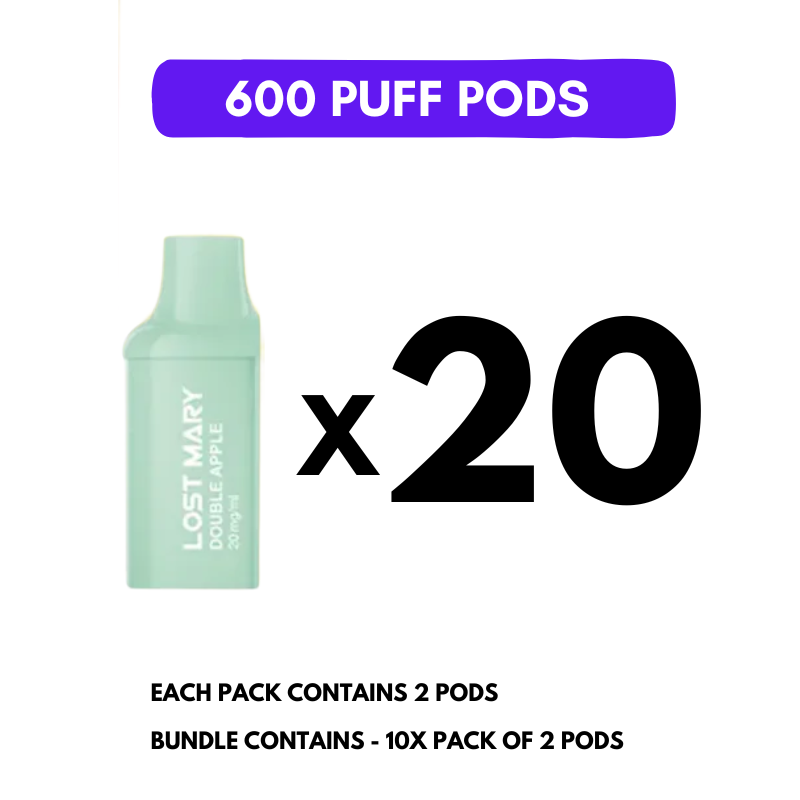 Double Apple Lost Mary 600 Puff Replacement Pods Box Of 10 - Image 2