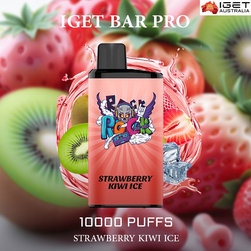 IGET BAR PRO – STRAWBERRY KIWI ICE- 10000 PUFFS