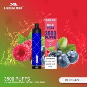 X-QLUSIVE MEGA BLUERAZZ – 3500 PUFFS