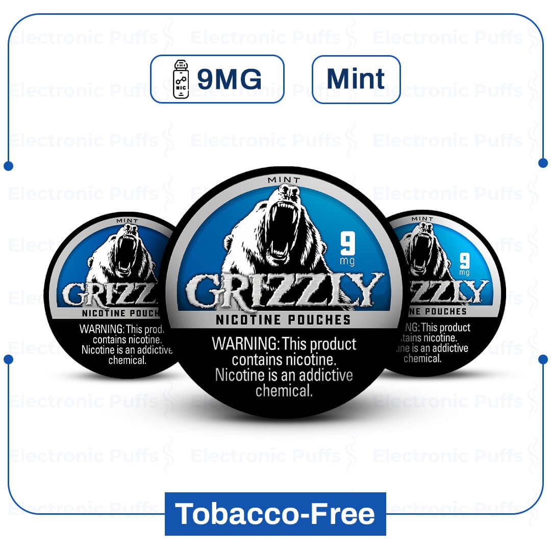 Grizzly Mint 9 mg Nicotine Pouch