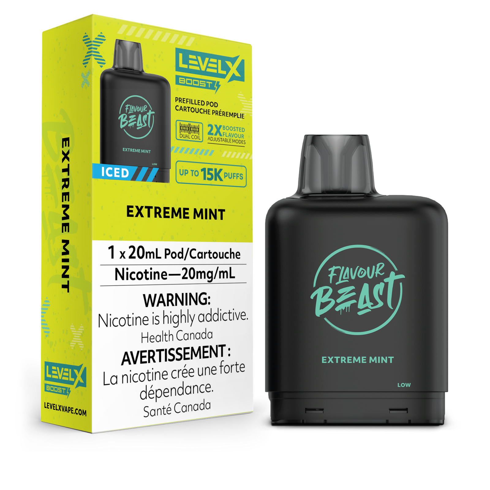 Level X Boost - Flavour Beast - Extreme Mint Iced Pods